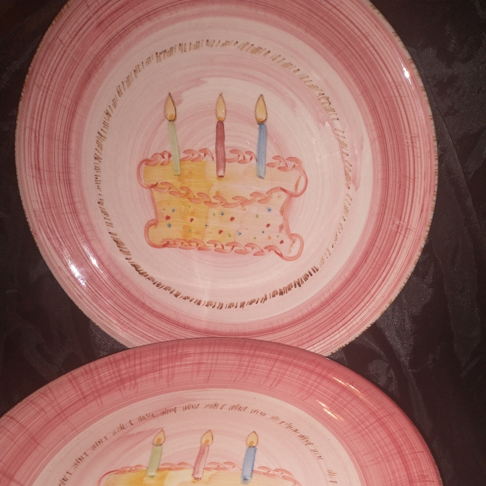 COPY - 2 VERY CUTE RUBY BRAND PINK BIRTHDAY SLICE CAKE.